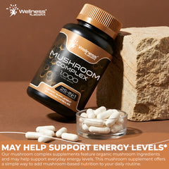 Organic Mushroom Complex Supplement Capsules - 120 Count