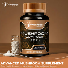 Organic Mushroom Complex Supplement Capsules - 120 Count