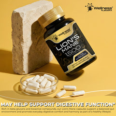 Lion's Mane Capsules, Mushroom Supplement for Focus and Immune - 120 Count