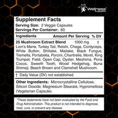 Organic Mushroom Complex Supplement Capsules - 120 Count