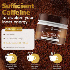 Mushroom Coffee, Organic Mushrooms Instant Coffee
