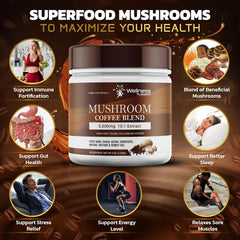 Mushroom Coffee, Organic Mushrooms Instant Coffee