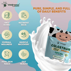 Bovine Colostrum Powder - Pure Bovine Colostrum for Humans - Grass Fed Colostrum Supplement