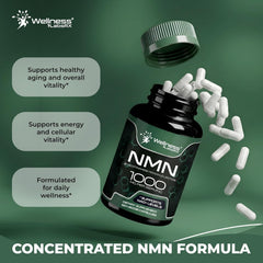 NMN Supplement 1000mg Pure Organic - 120 Count