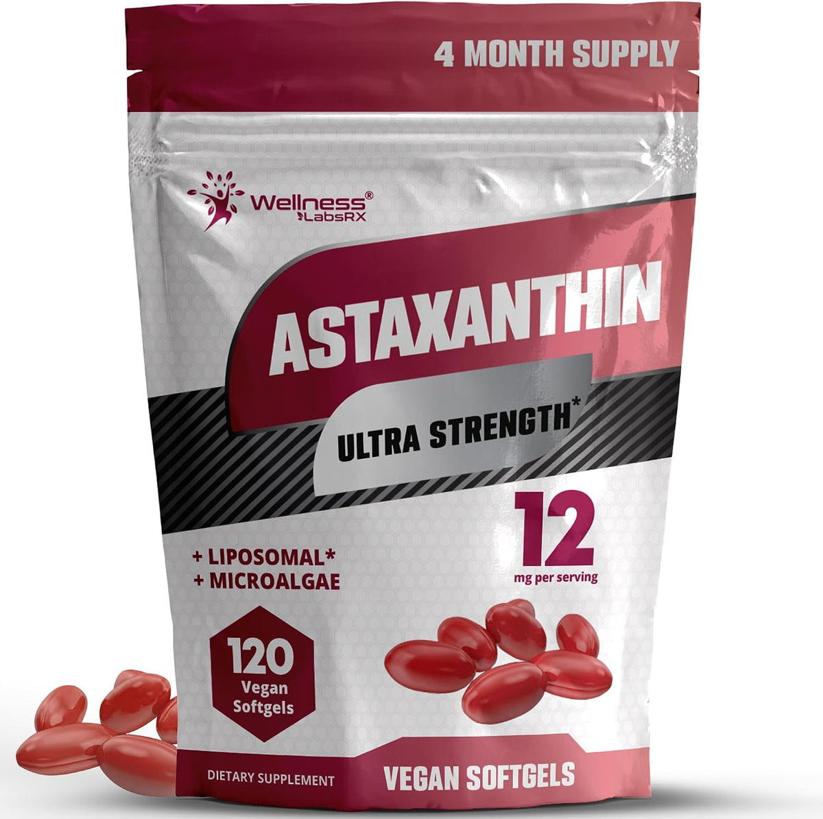 Liposomal Astaxanthin Supplement Softgels - 120 Count