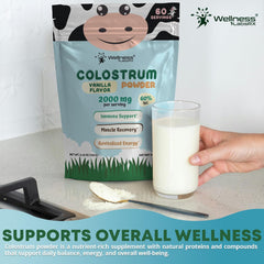 Bovine Colostrum Powder - Pure Bovine Colostrum for Humans - Grass Fed Colostrum Supplement
