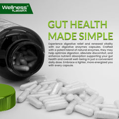 Digestive Enzymes, Prebiotics and Probiotics Supplement Capsules - 120 Count