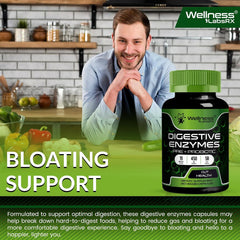 Digestive Enzymes, Prebiotics and Probiotics Supplement Capsules - 120 Count