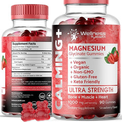 Magnesium Glycinate 1000mg – Strawberry Flavor – 90 Gummies