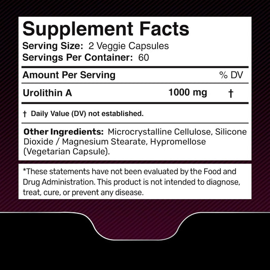 Liposomal Urolithin A Capsules - 1000 mg (120 Count)