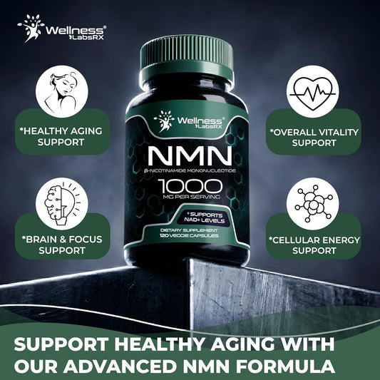 NMN Supplement 1000mg Pure Organic - 120 Count