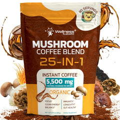 Instant Mushroom Coffee 25-in-1 Functional Mushrooms - Keto Friendly
