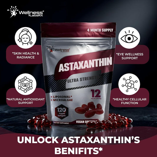 Liposomal Astaxanthin Supplement Softgels - 120 Count