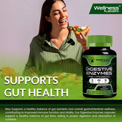 Digestive Enzymes, Prebiotics and Probiotics Supplement Capsules - 120 Count
