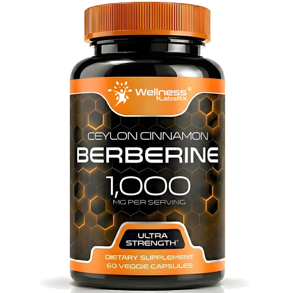 Berberine Supplement with Ceylon Cinnamon Capsules 1,000mg – 60 Capsules