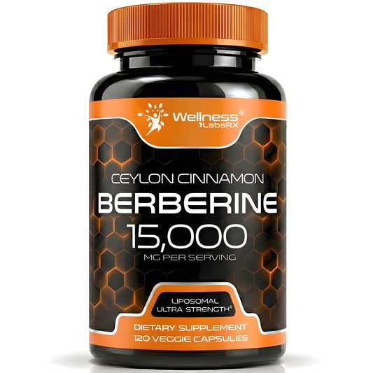 Liposomal Berberine with Ceylon Cinnamon Capsules 15,000mg – 120 Capsules
