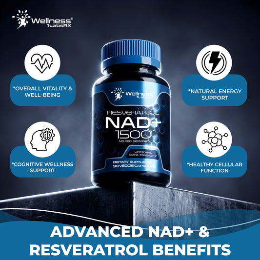 Liposomal NAD Capsules  + Resveratrol 1500mg - 90 Capsules