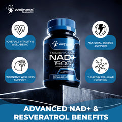 Liposomal NAD Capsules  + Resveratrol 1500mg - 90 Capsules