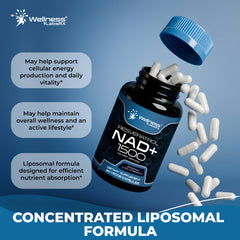 Liposomal NAD Capsules  + Resveratrol 1500mg - 90 Capsules
