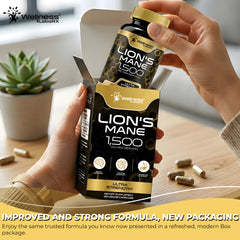 Lion's Mane Capsules, Mushroom Supplement for Focus and Immune - 120 Count