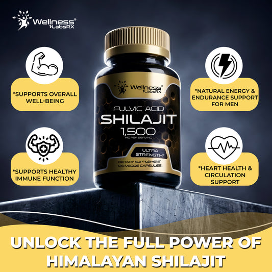 Liposomal Shilajit Capsules + Fulvic Acid 1,500mg
