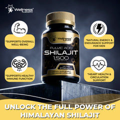 Liposomal Shilajit Capsules + Fulvic Acid 1,500mg