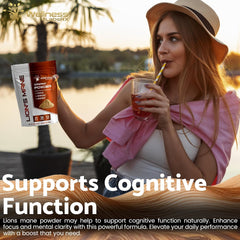 Lions Mane Powder, Natural Formula for Memory and Focus, Immune Health - 120 Servings