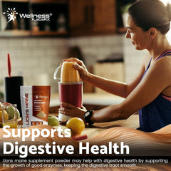 Lions Mane Powder, Natural Formula for Memory and Focus, Immune Health - 120 Servings