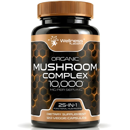 Organic Mushroom Complex Supplement Capsules - 120 Count