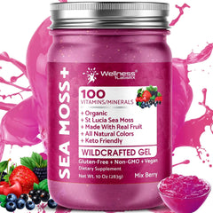 Organic Wildcrafted Superfood Sea Moss Gel All Natural Delicious Flavors – 10 Oz