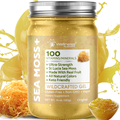 Organic Wildcrafted Superfood Sea Moss Gel All Natural Delicious Flavors – 10 Oz