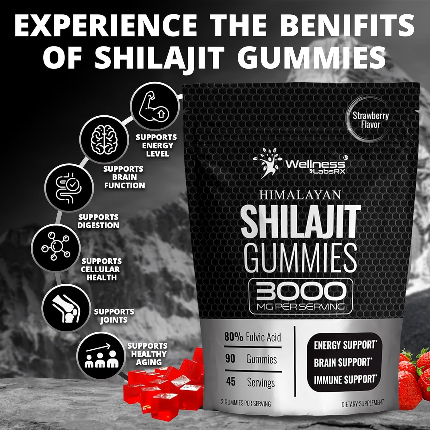 Pure Himalayan Shilajit Gummies - 90 Count