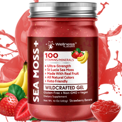 Organic Wildcrafted Superfood Sea Moss Gel All Natural Delicious Flavors – 10 Oz