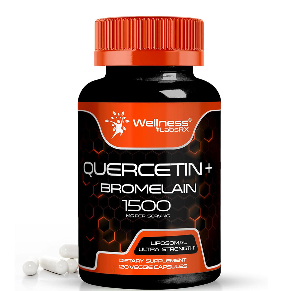Liposomal Quercetin + Bromelain 1500mg – Ultra Strength – 120 Capsules