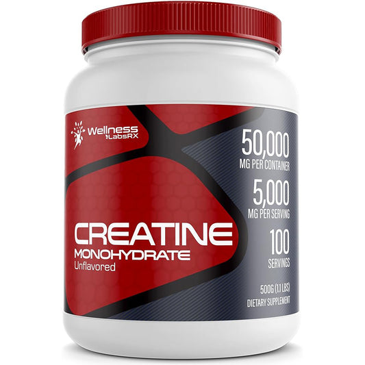 Unflavored Creatine Monohydrate Powder 5,000mg Per Serving – 100 Servings
