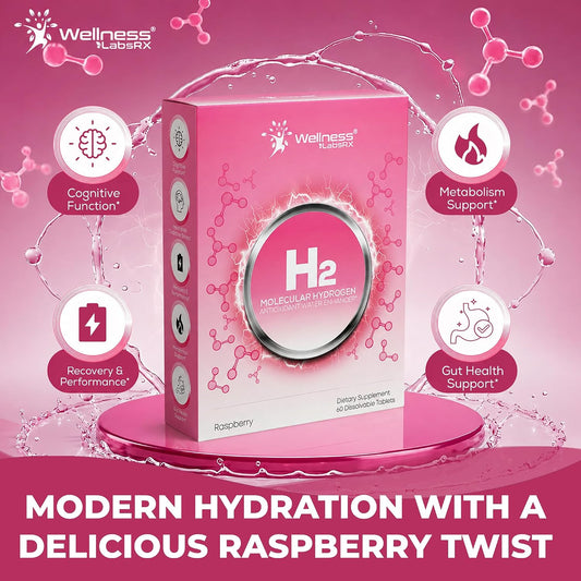 Hydrogen Water Tablets – Raspberry Flavor, 60 Tablets