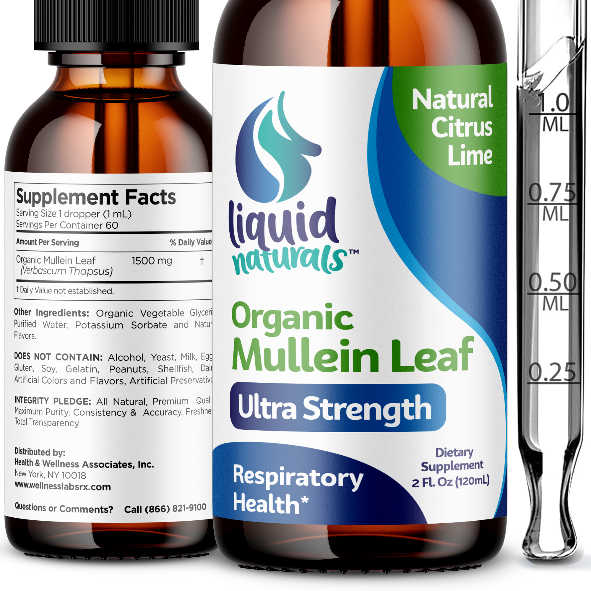 Mullein Leaf Liquid Drops | Organic Mullein Drops | WellnessLabsRx