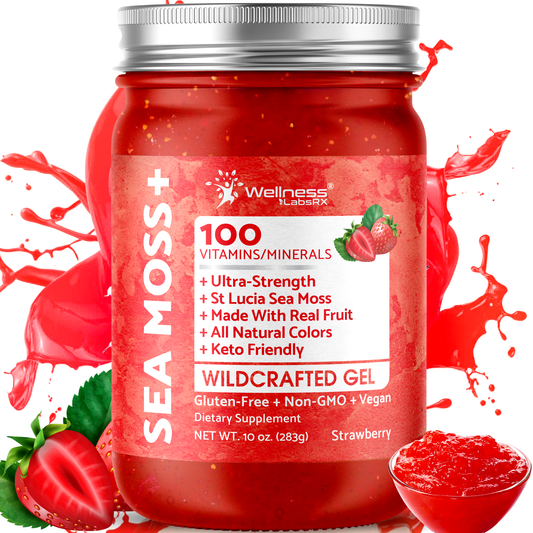 Organic Wildcrafted Superfood Sea Moss Gel All Natural Delicious Flavors – 10 Oz